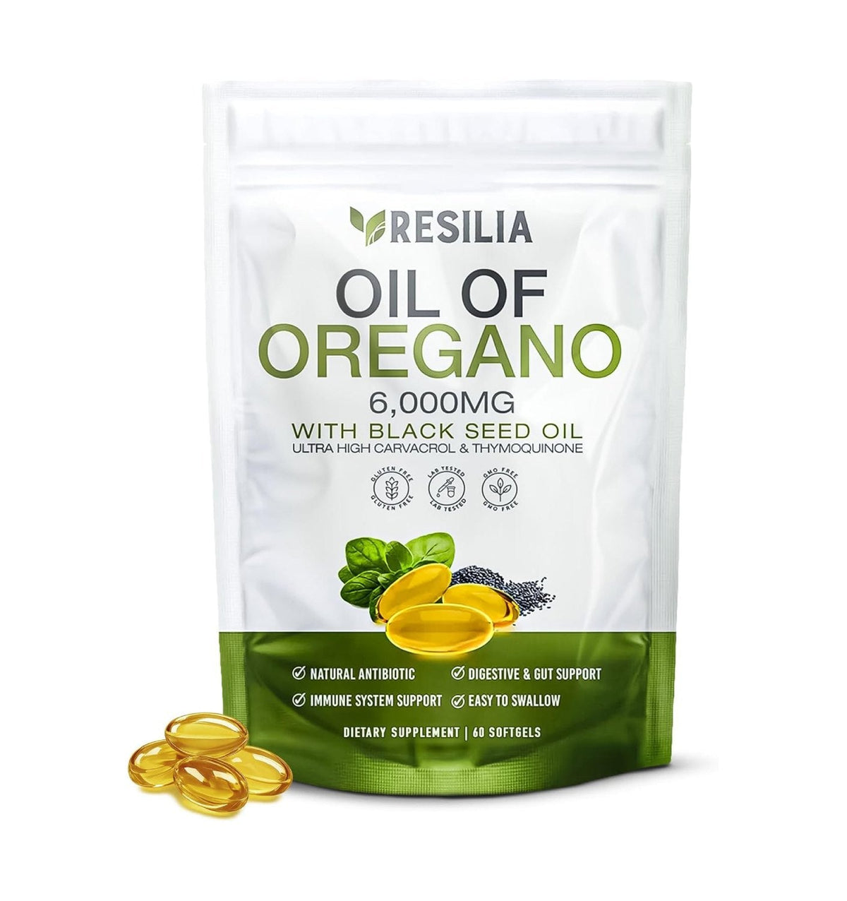 Resilia oil of oregano 60 softgels