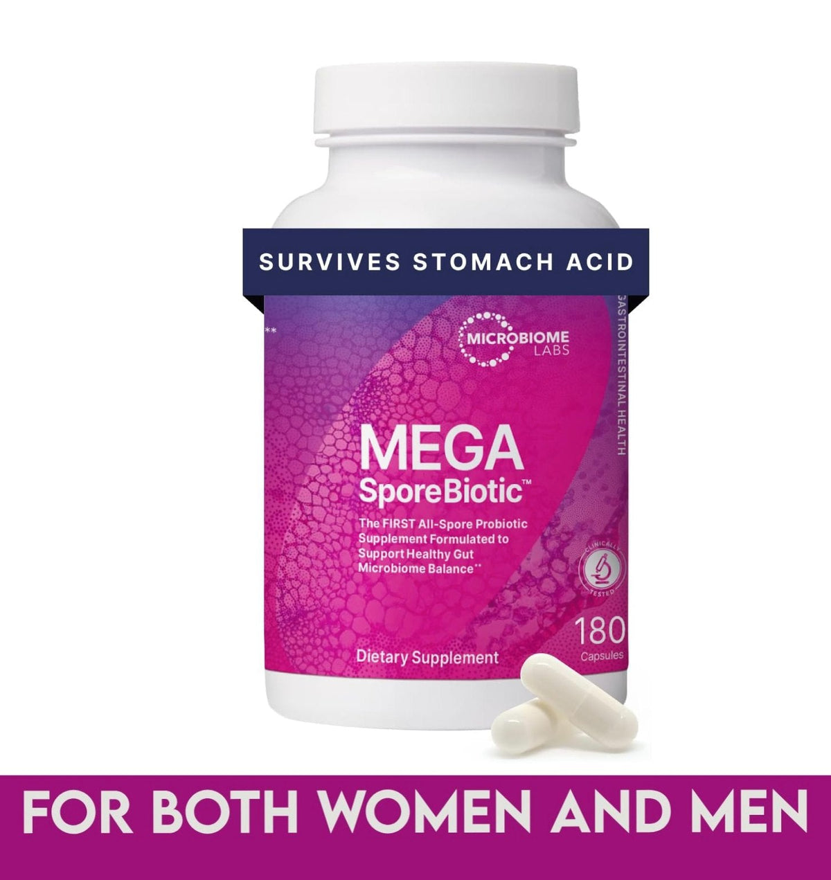 MegaSporeBiotic 180 capsules bottle