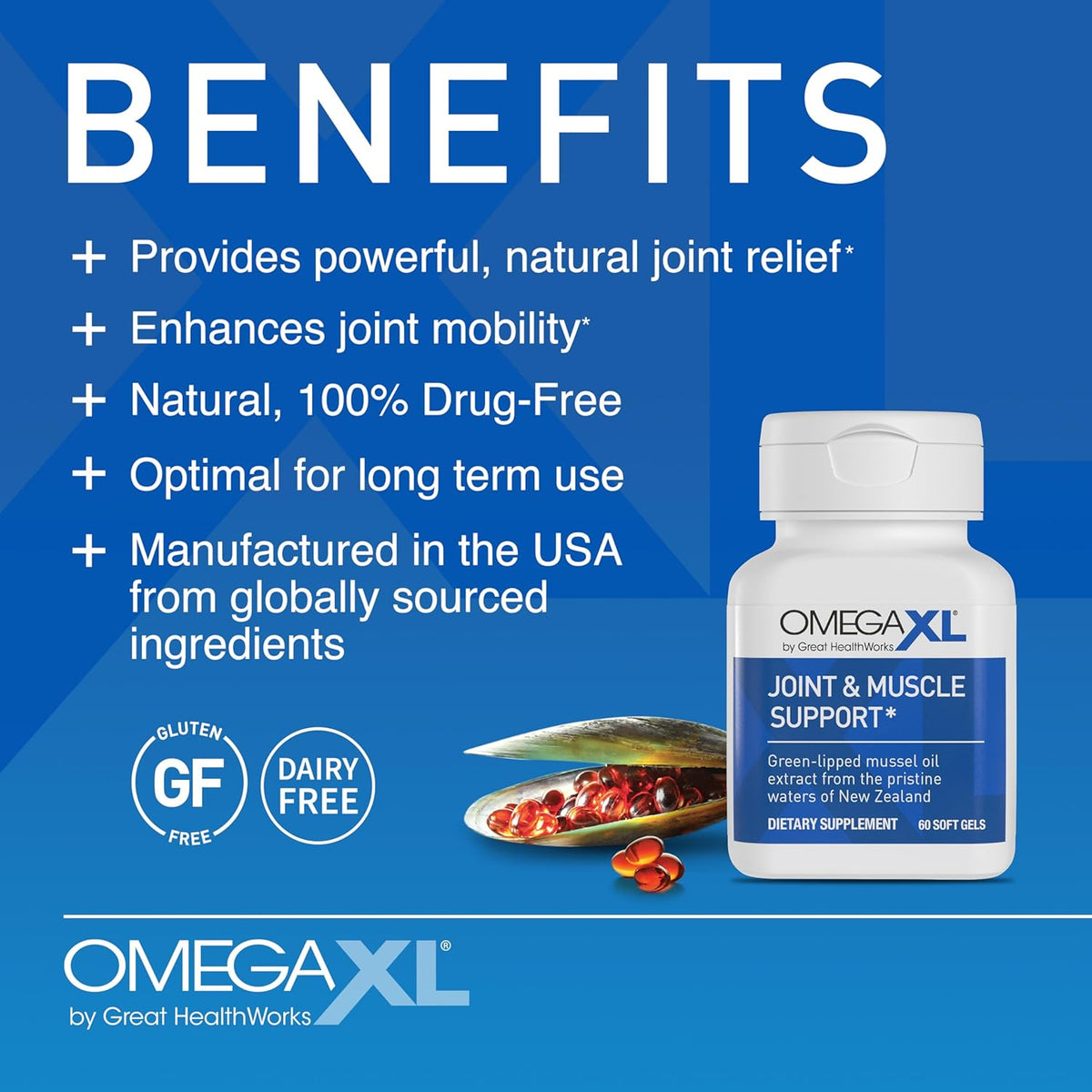 OmegaXL green-lipped mussel softgels